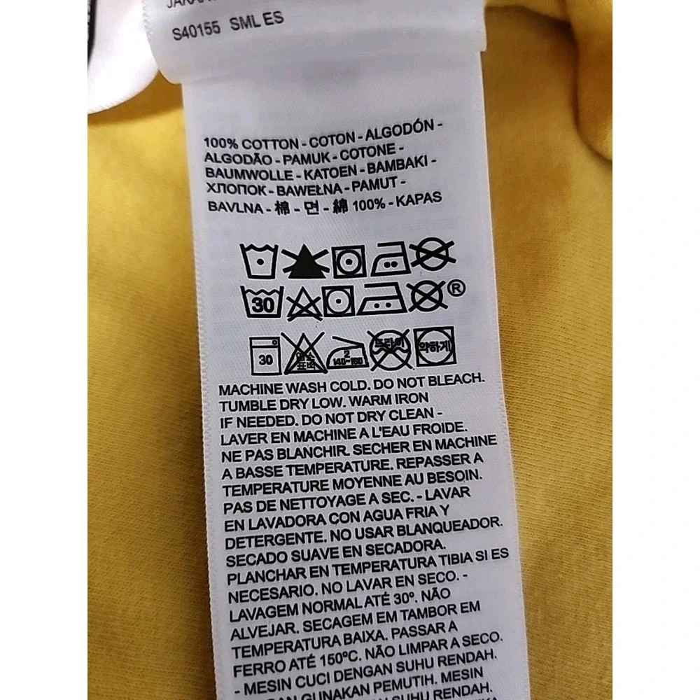 VTG Y2K Levi's 3XL 100% Cotton YELLOW Multicolor Logo Box Tee Short Sleeve Retro